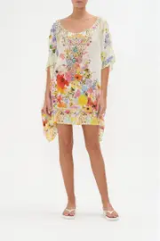 SHORT ROUND NECK KAFTAN SUNLIGHT SYMPHONY