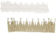 ORFOFE 2pcs Lace Headband with Crown Design Comfortable Elastic Headbands for Photo Props Party Hair Accessories Angel Vintage