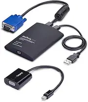 StarTech.com Portable Laptop Crash Cart Adapter, USB/VGA/Mini DisplayPort KVM Console, File Transfer/Video Capture, TAA (NOTECONS02-VGA-MDP)