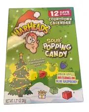 Warheads 12-Day Countdown Calendar Sour Popping Candy Gift Set EXP 2026
