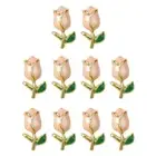 10pcs Nail Art Tulip Removable Diy Women Glitter Tulip Manicure Decoration Alloy