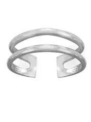 Sterling Silver Toe Ring Two-row Polished