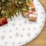 Christmas Tree Skirt 48 Inch - Large White Tree Skirt Faux Fur Xmas Tree Skir...