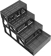 Dog Stairs Adjustable Height Foldable Pets Stairway Step Slip Resistant for HIGH Bed and Couch