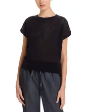 Eileen Fisher Linen & Cotton Crewneck Boxy Top