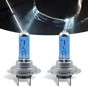 Sumjig 2 PCS H7 Automotive Halogen Fog Lamp, 12V 100W Plug-in Lighting Quartz Glass High and Low Beam, 360-degree Non-dead Angle Lighting Accessories, Compatible with Most Car Models (White)