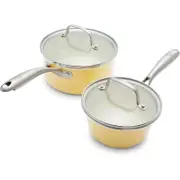 GreenLife Porpoise 4 Piece Cookware Set Light Yellow