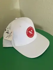 NEW Surf and Turf Golf Course To Coast White And Red Snap Back Hat Cap