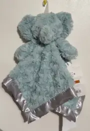 Cloud Island Green Gray Elephant Baby Blanket Satin Target Security Lovey 14x14