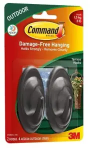 Command 2PK Slate Hook