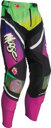 Moose Offroad Sahara, textile pants , color: Green/Black/Purple , size: 30