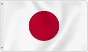 Large 3×5 FT Japan Flag, Big 75D Japanese National Outdoor Banner,DecorGarden With Brass Gromment
