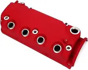 XTevu Valve Cover, Engine top Cover Compatible with Honda D16Y8 D16Y7 VTEC SOHC, Mugen Style red Aluminum Upgrade