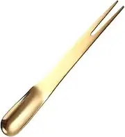 Fruit Fork Fruit Fork Dessert Ice-Cream Scoop Double-Ended Cake Scoop(Gold)