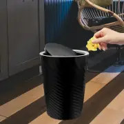 Trash Can with Lid Plastic Small Kitchen Bucket Living Room Office