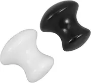 2pcs Natural Stone Massage Tools Set for Face Lifting Muscle Relaxation Wrinkle Removal Jade Scrapers for Facial Massage and