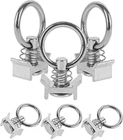 SEWACC 1set Track Rings for Versatile Tie Down for Audio Equipment Lighting Fixtures and Cargo Securing Trucks 6pcs