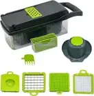 12-in1 Vegetable Chopper - Heavy Duty Mandoline Slicer For Kitchen With 7