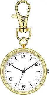 [Generic] Pocket Watch | Round Key Chain Watch,Unisex Portable Quiet Clock For Home Workplace School Women Travel Outdoor Backpack Men Easy Time Reading For Everyone: Crafted To Support Users With Impaired