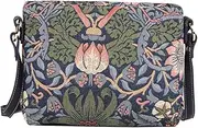 [Signare] Tapestry Crossbody Bag Small Shoulder Bag for Women with William Morris Design