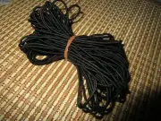 15 yards 1/16" width in black color elastic cord / white stretch cord trim