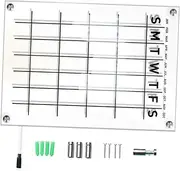 LAPYAPPE 1Set Wall Mounted Erasable Board Transparent Memo Display Board with Push Pins Whiteboard Marker for Weekly Planning Home Office Organization Lightweight