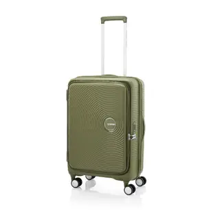 ㊣超值搶購↘【新秀麗集團 美國旅行者】AO8 新款24吋 前開式可擴充行李箱 卡其 彩色世界