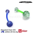 2PCS Navel Buttons Belly Piercing Bar Candy Colours Bioplast Body Jewellery