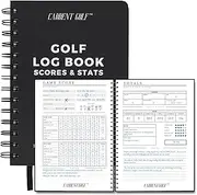 CADDENT GOLF Log Book - Wire-Bound Golf Notebook and Golf Scorecard Book - Golf Journal & Log Book - 150 Pages (Scorecard Book, Hardcover)