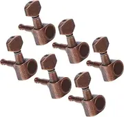 HAMPPLIES Acoustic Electric Guitar Tuning Keys 6r Tuning Pegs Square Head Sealed Locking Machine Heads Easy Install Kit