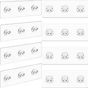 8 Pcs Strong Sticky, Replacement Adhesive Sticker Hook,Waterproof Heavy-Duty Sponge Holder Adhesives for Shower Caddy Basket Shelf, No Drilling Bath Transparent Adhesive Pad
