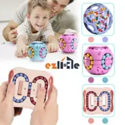 Intelligence Fidget Rotating Kid Finger Toy Stress Relief Magic Bean Cube Puzzle