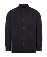 logo-tag cotton shirt XXL Black