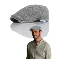 在飛比找ETMall東森購物網優惠-夏季時尚個性男透氣亞麻帽子