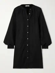 [lemlem] lemlem - Meaza Belted Linen And Tencel™ Lenzing™ Modal-blend Mini Dress - Black - x small x small Black