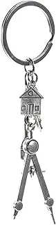 [SAFIGLE] Architectural Engineer Keychain Creative Decorative Keyring for Purse Unique Handbag Charm with Sophisticated Design present for Birthdays and Special Occasions