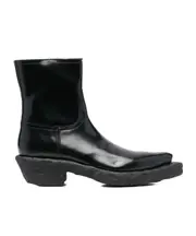Side zip ankle boots 39 black