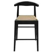 Arden Solid Oak Loom Kitchen Counter Stool (Black)