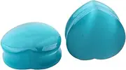 [Gualiy] 2PCS Stone Tunnel Plugs, Ear Plugs Jewelry For Women Heart Shape Gauge Sets Ears