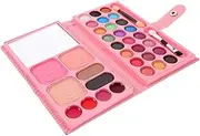 33 Colors Kids Makeup Palettes Eyeshadow Palette Blush Eye Shadow Powder Pan Eye Makeup Palette Beginner Makeup Plate for Girls Kids