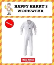 Hard Yakka Cotton Drill Coverall Y00010 DISCONTINUED White 25% Off NEW!