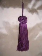 6 SILKY 5inch PLUM/BURGUNDY FLUID CHAINETTE TASSELS CORD WRAPPED DECOR CLOTHES