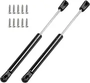 WEZCHUGHAOL 2 Pcs Soft Closing Hydraulic Gas Strut Lid Support, Adjustable Lifting Buffer Hinges for Cabinet Flip-Up Doors and Toy Boxes