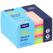 J.Burrows Ultra Stick-it Notes 76x76mm Neon 10 Pack