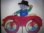 Premier Kites Scarecrow in a Car Wind Spinner Large