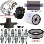 Tune Up Kit Air Oil Fuel Filters Cap Wire Spark Plugs For GMC R2500 V8 7.4L 1988