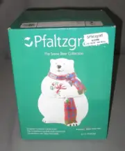 2003 Pfaltzgraff Snow Bear Sculpted Covered Polar Bear Shaped Candy Dish NIB
