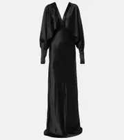[Saint Laurent] Saint Laurent Satin gown UK 12 black