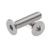 Hex Socket Flat Countersunk Head Bolts Screws, M8 x 40mm 304 Stainless Steel Metric Hexagon Coarse Threaded Machine Fully Thread Allen SUS