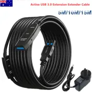 Active USB 3.0 Extension Extender Cable Male to Female Signal Booster 5m/10m/15m